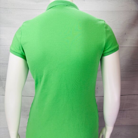 Ralph Lauren Green Polo Shirt Dress Women’s Large Preppy Casual Summer Cotton - Picture 9 of 13